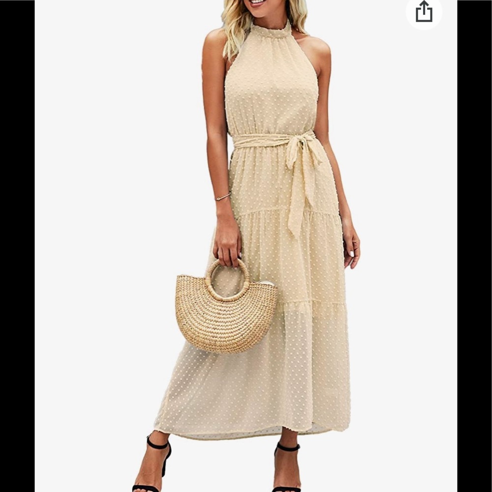 PRETTYGARDEN Halter Neck Maxi Dress